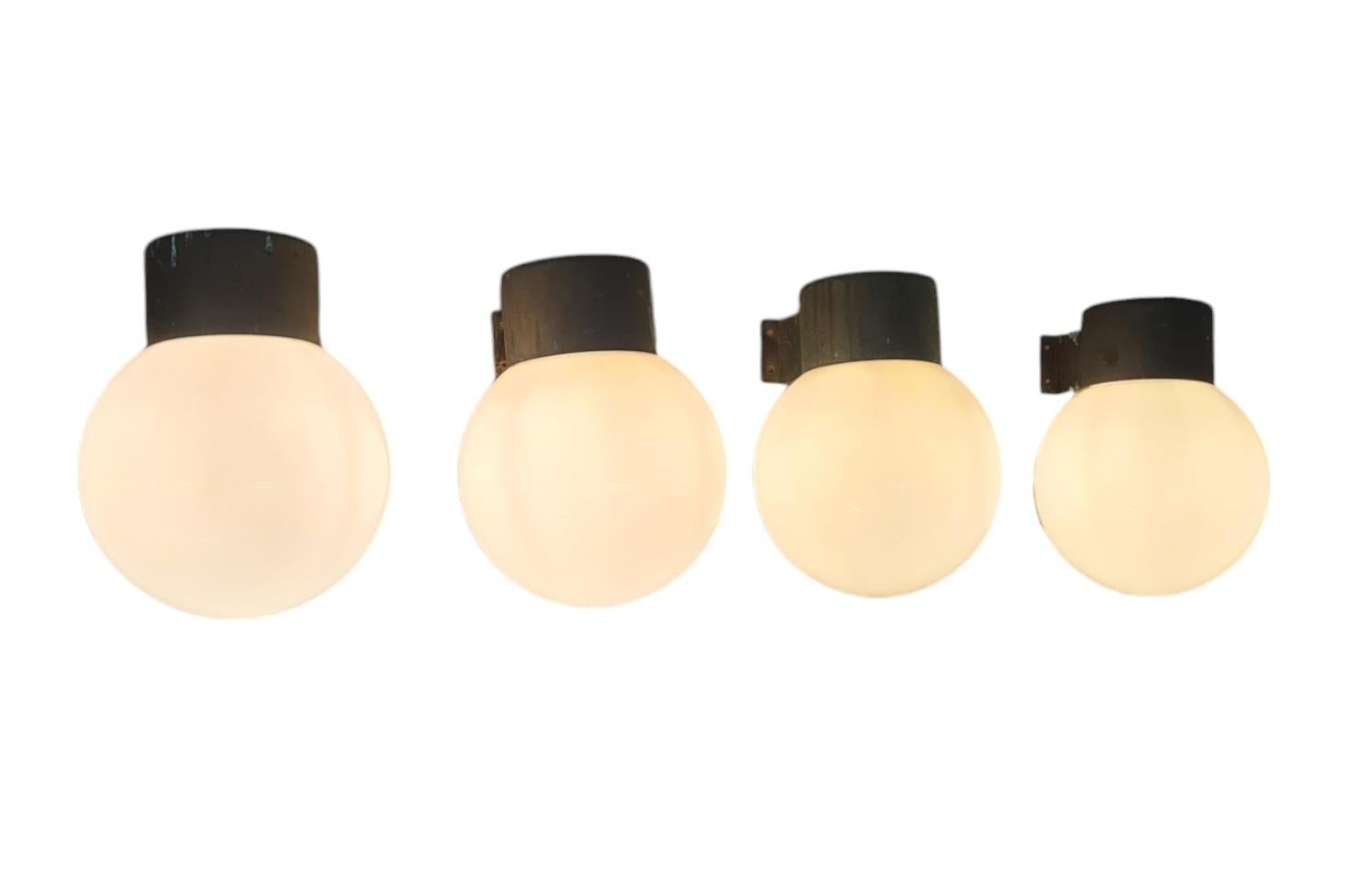 Industrial 4 Lisa Johansson-Pape Brutalist Outdoor Wall Lights Model 17-037, Orno 1960