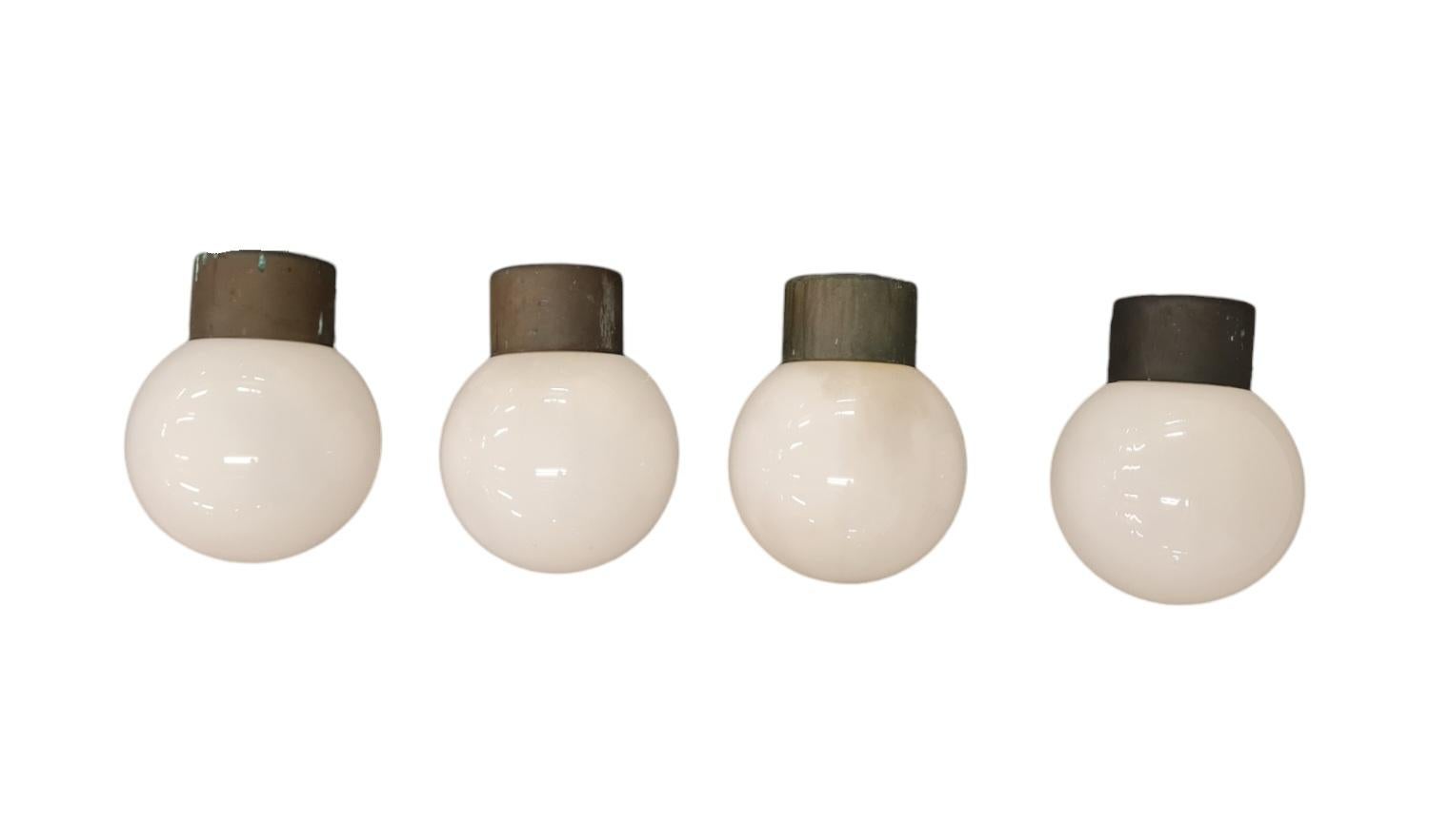 Finnish 4 Lisa Johansson-Pape Brutalist Outdoor Wall Lights Model 17-037, Orno 1960