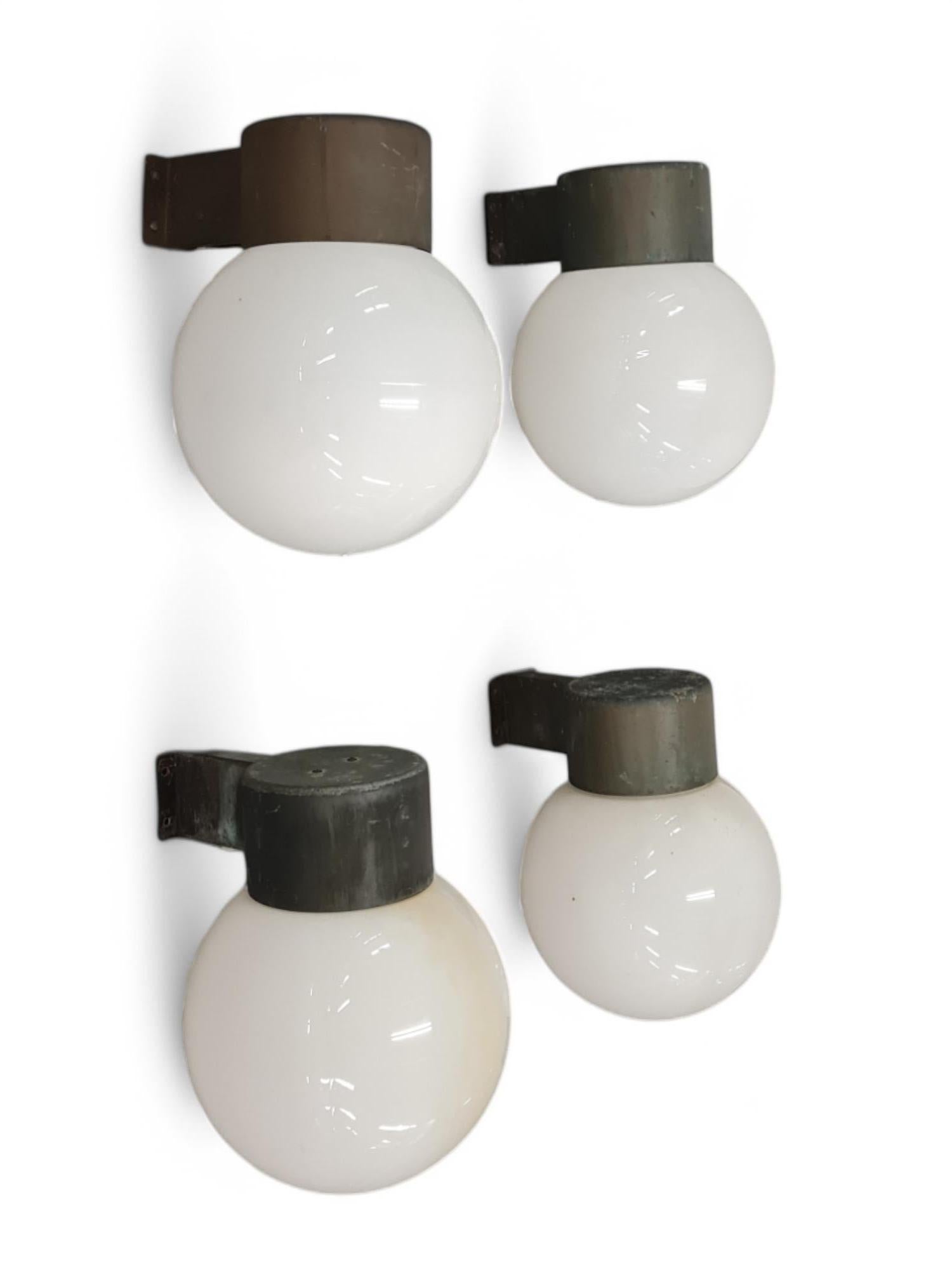 4 Lisa Johansson-Pape Brutalist Outdoor Wall Lights Model 17-037, Orno 1960 For Sale 12