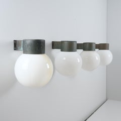 4 Lisa Johansson-Pape Brutalist Outdoor Wall Lights Model 17-037, Orno 1960