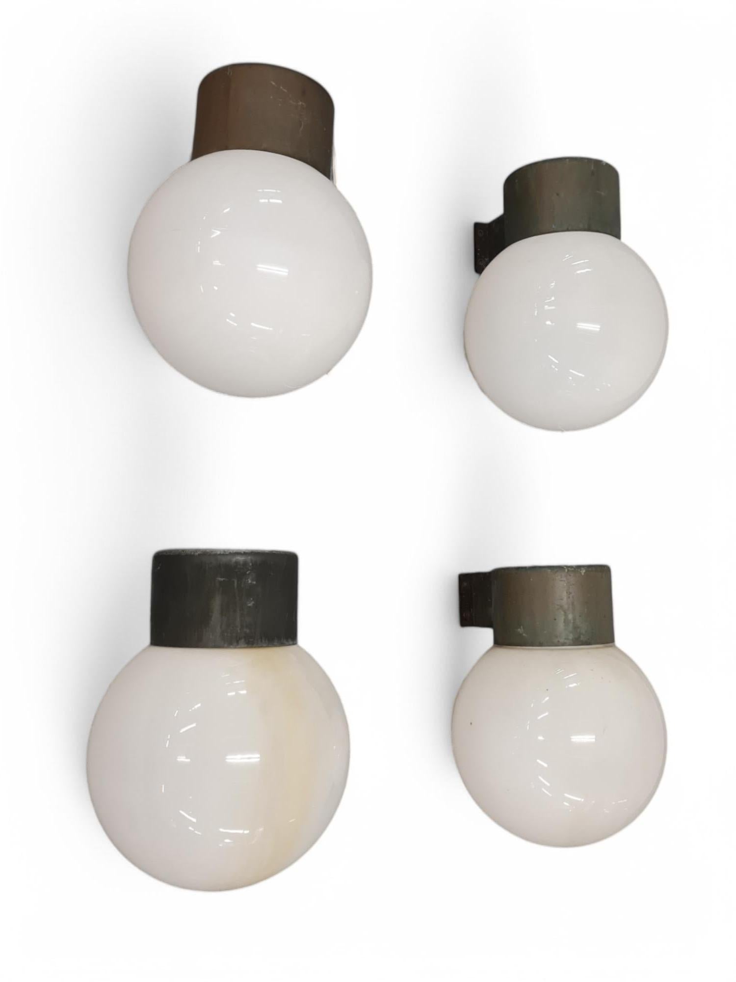 Industrial 4 Lisa Johansson-Pape Brutalist Outdoor Wall Lights Model 17-037, Orno 1960 For Sale