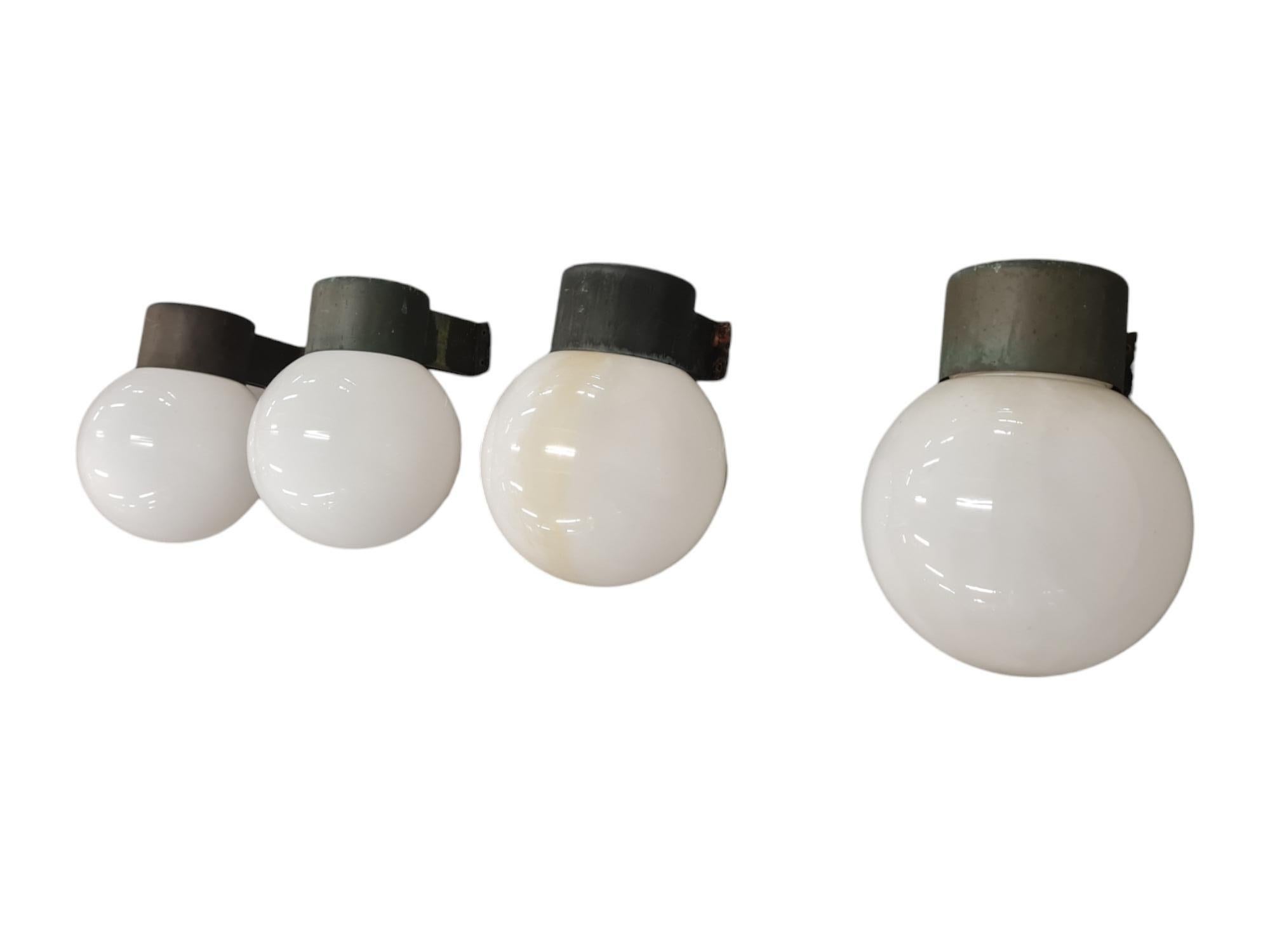 4 Lisa Johansson-Pape Brutalist Outdoor Wall Lights Model 17-037, Orno 1960 In Good Condition For Sale In Helsinki, FI