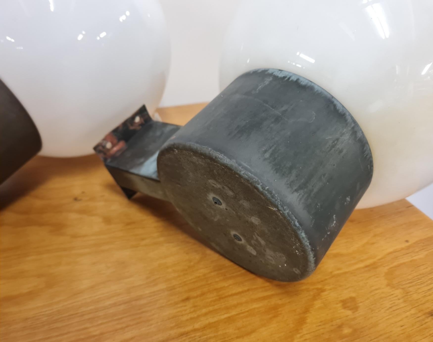 Metal 4 Lisa Johansson-Pape Brutalist Outdoor Wall Lights Model 17-037, Orno 1960 For Sale