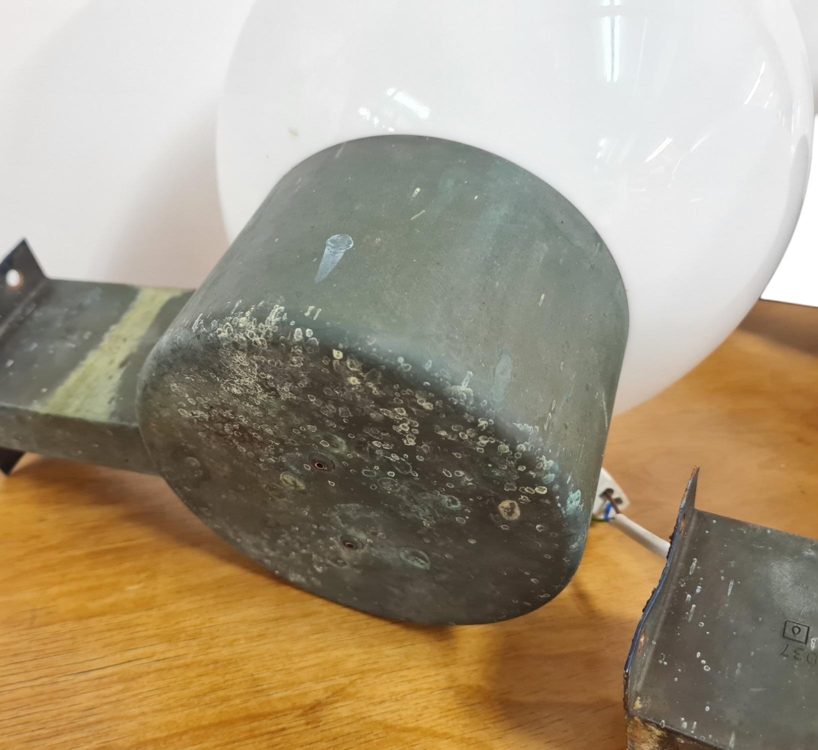 4 Lisa Johansson-Pape Brutalist Outdoor Wall Lights Model 17-037, Orno 1960 For Sale 1