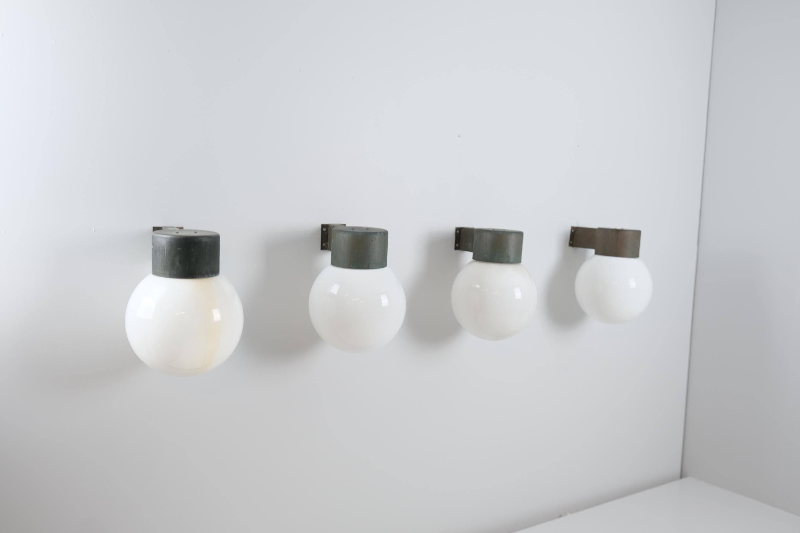 4 Lisa Johansson-Pape Brutalistische Außenwandleuchten Modell 17-037, Orno 1960 im Angebot 2