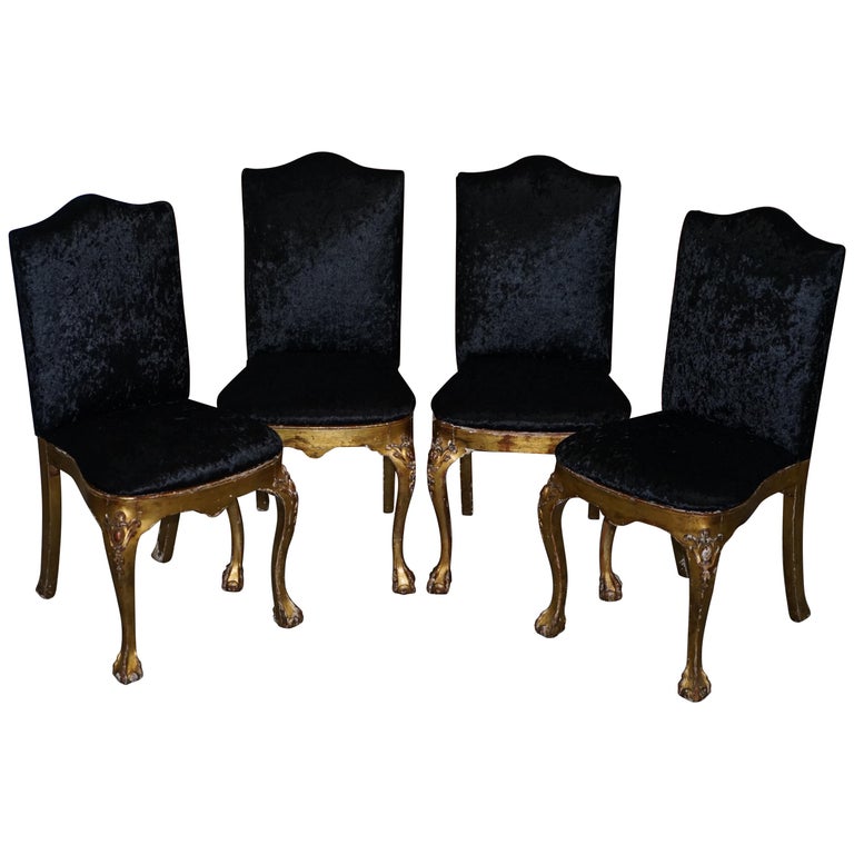 Lissie Velvet Upholstered King Louis Back Side Chair in Black