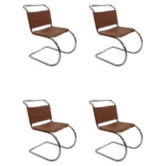 4 Ludwig Mies van der Rohe Mr10 Dining Chairs 1960s Knoll International 