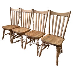 4 massive pine chairs 