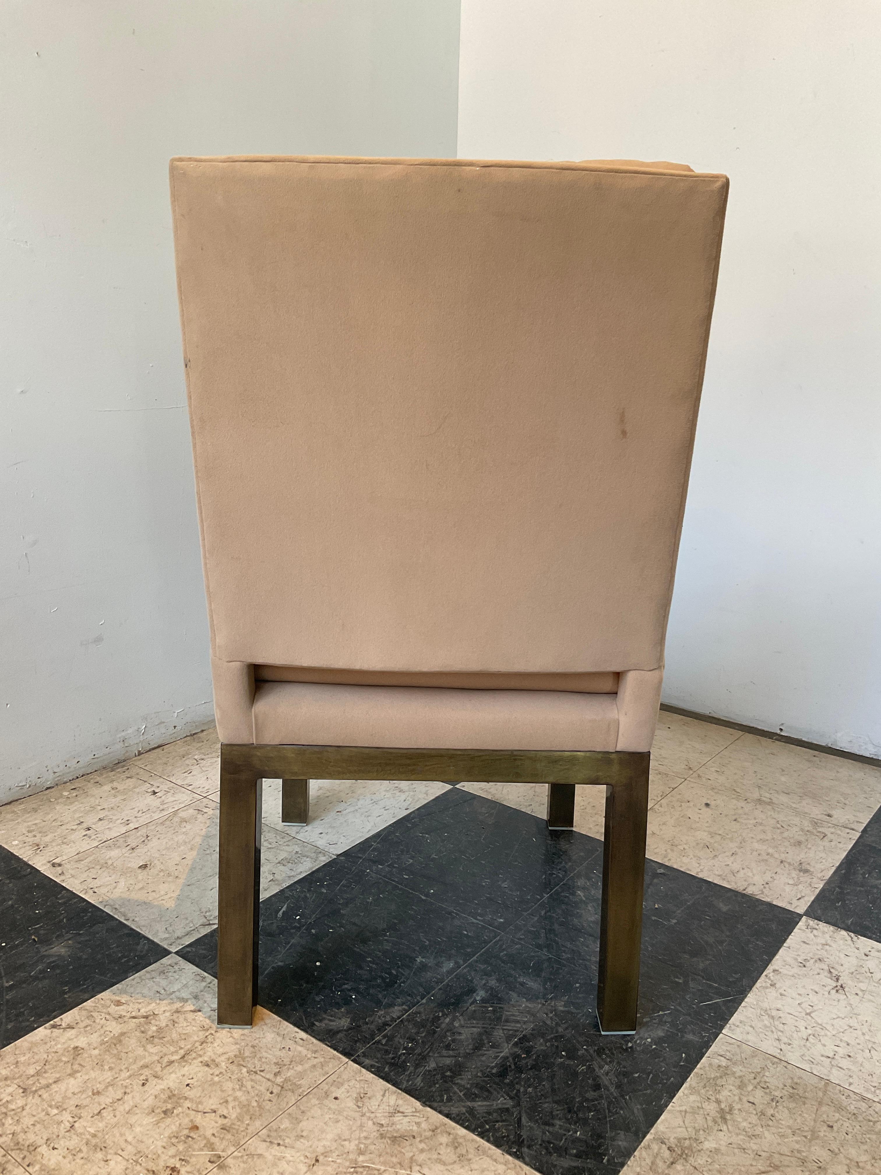 4 Mastercraft Style Brass Dining Chairs Made In Spain For Sale 2