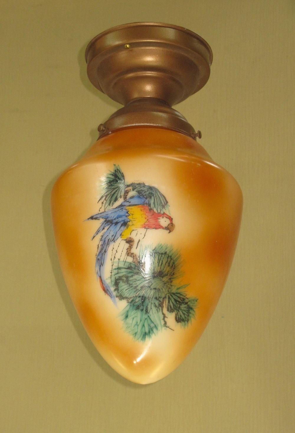 20th Century 4 Matching Vintage Parrot Globes For Sale