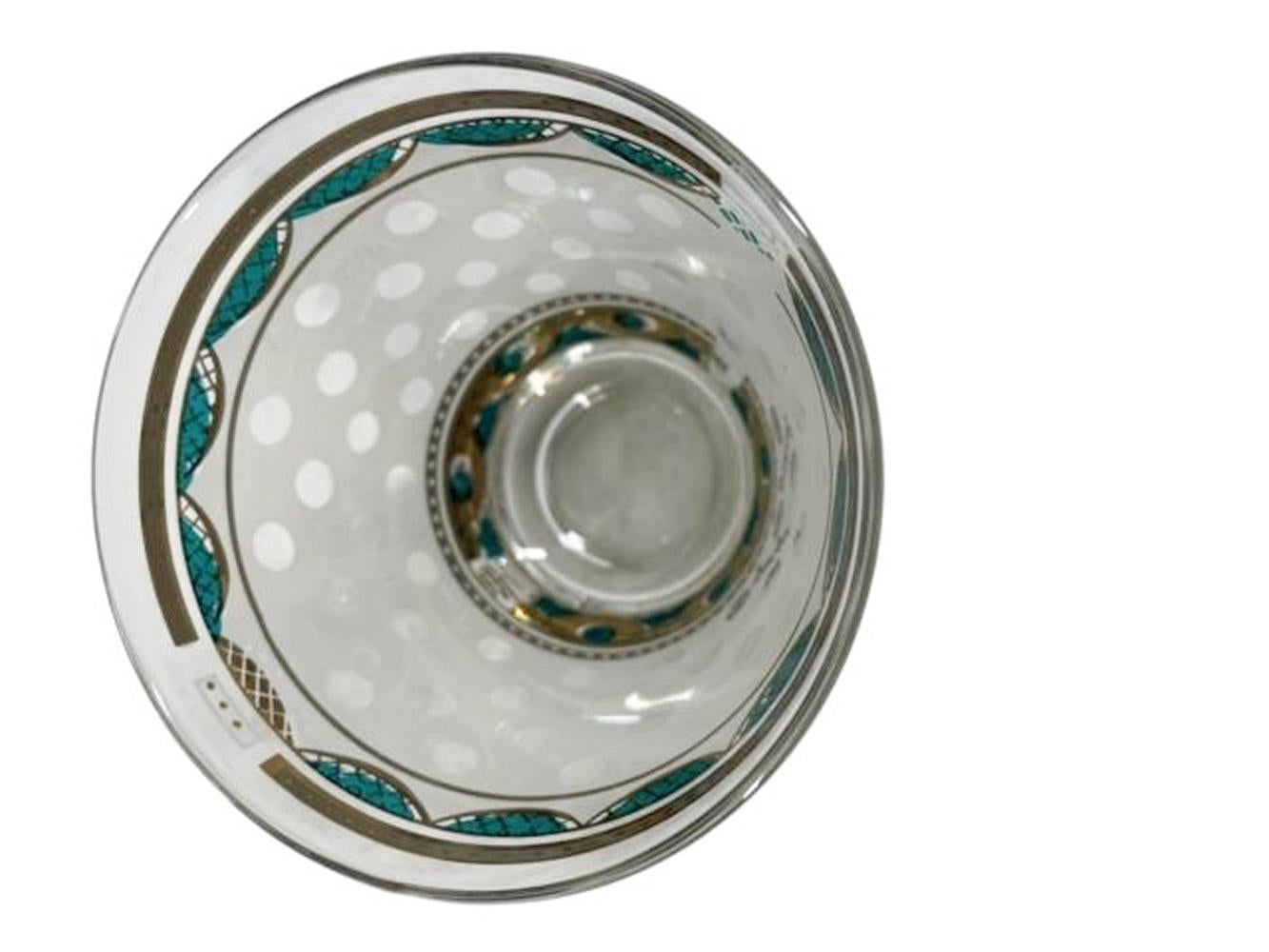 Mid-Century Modern 4 MCM Georges Briard à la mode ancienne, à pois clairs sur fond dépoli en vente