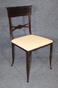 4 Sillas de Comedor de Hierro Estilo Regencia Maitland Smith