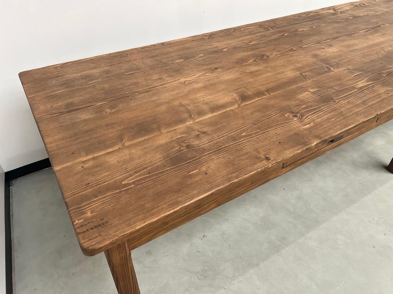 4 meter French farm table, 1950s 5