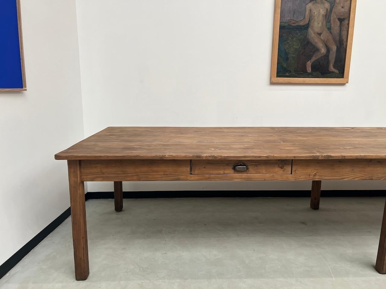 4 meter French farm table, 1950s 6