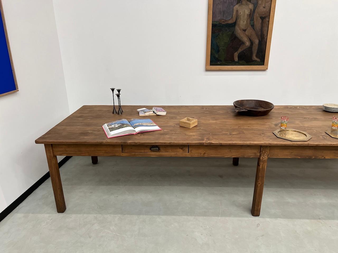 4 meter French farm table, 1950s 12