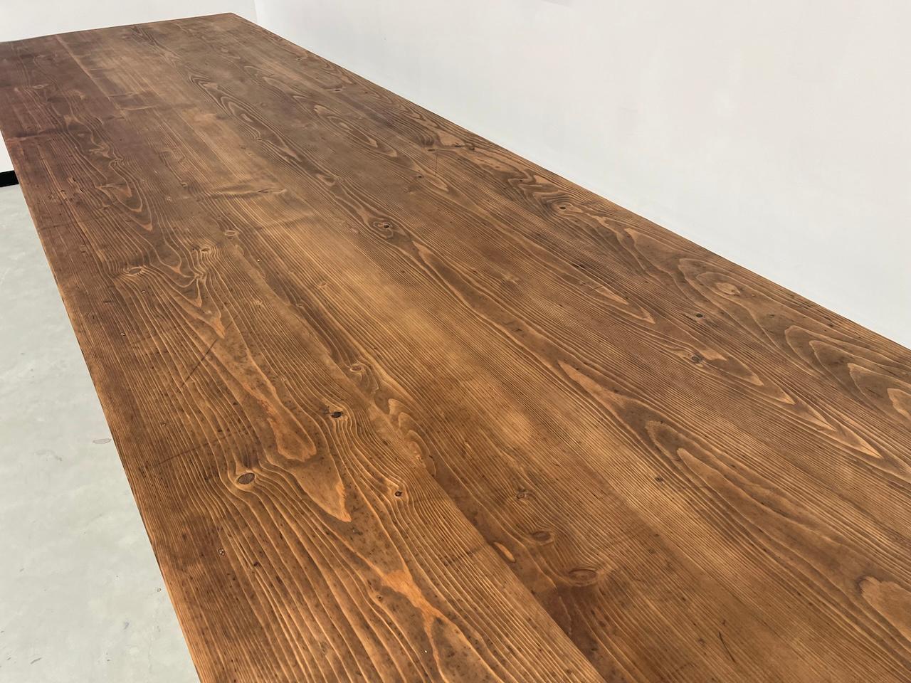 4 meter French farm table, 1950s 1