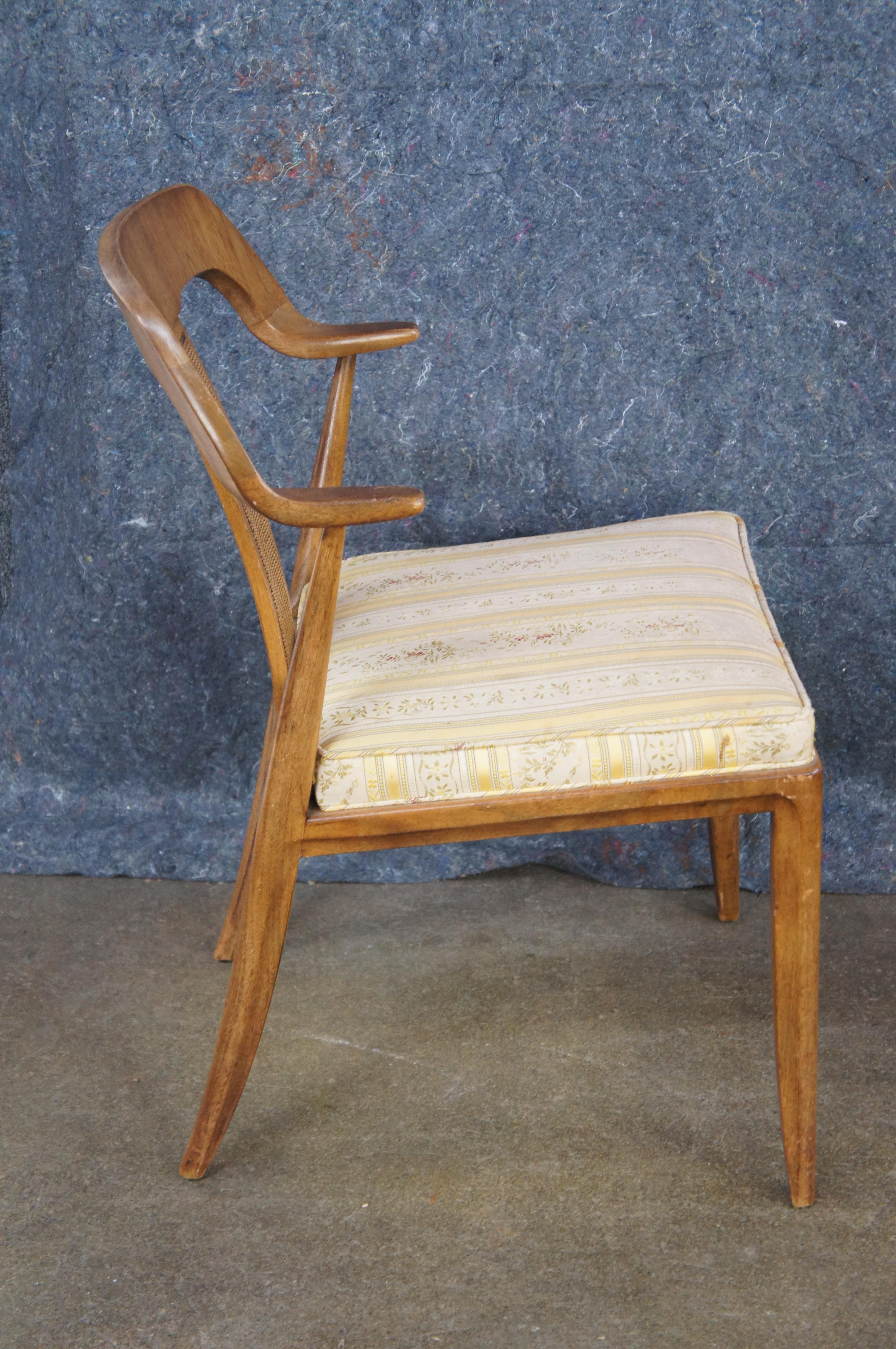 4 Michael Taylor Tomlinson Sophisticate Walnut Dining Chairs Mid Century Modern 4