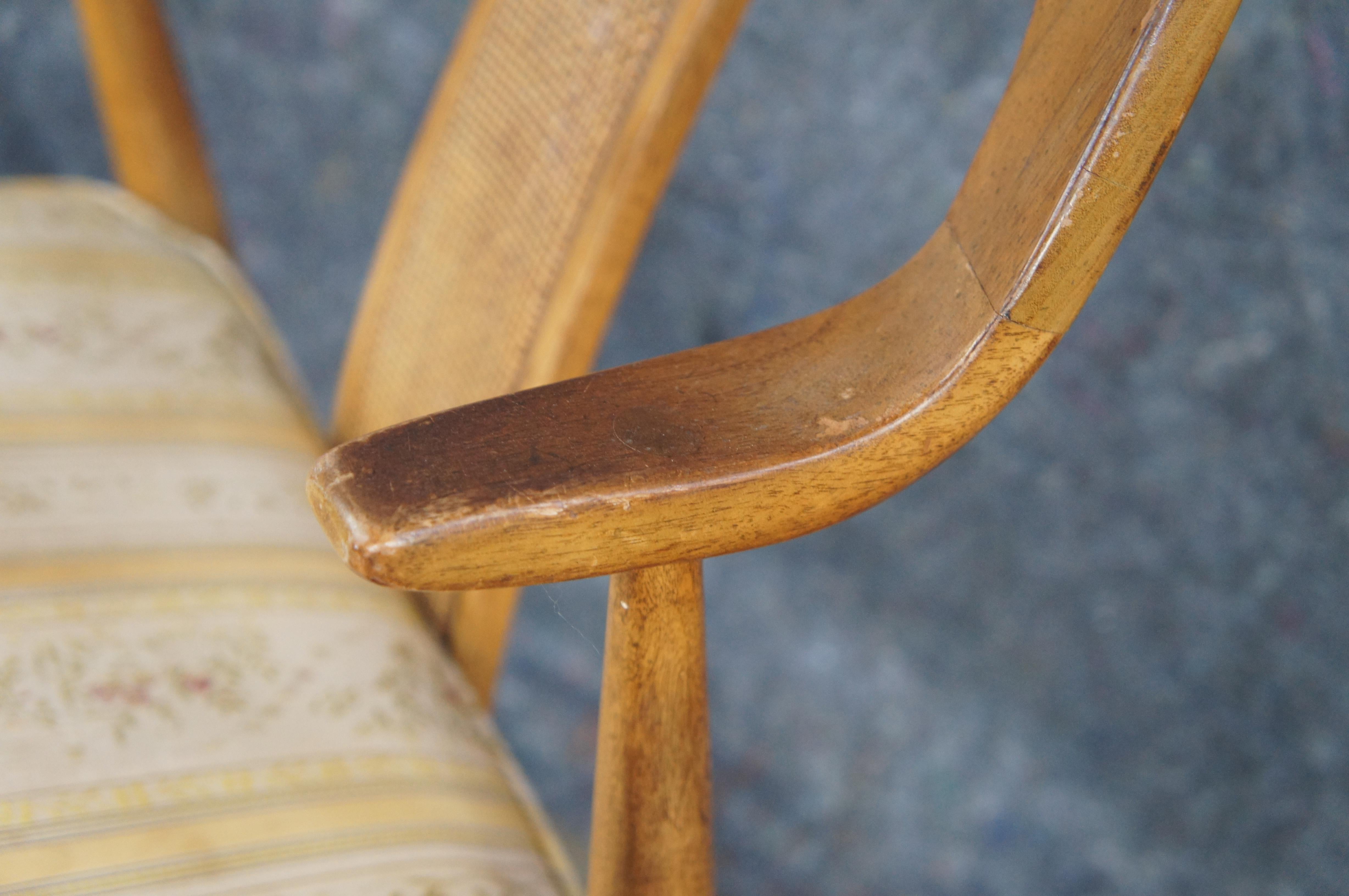 Wicker 4 Michael Taylor Tomlinson Sophisticate Walnut Dining Chairs Mid Century Modern