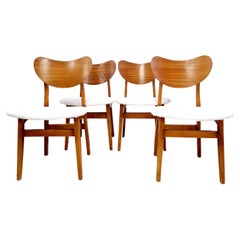 4 Chaises de salle à manger mi-siècle à dossier papillon