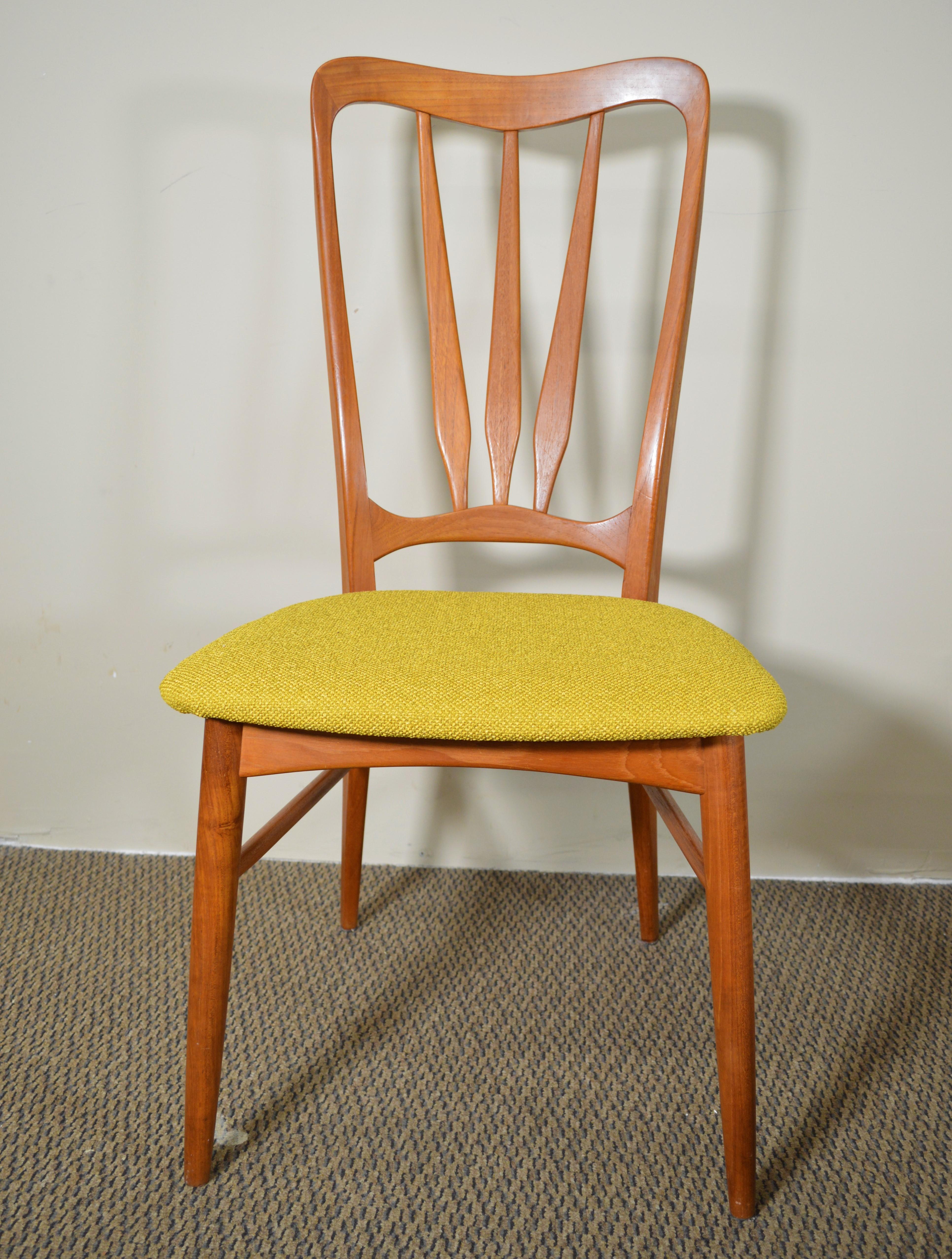 Mid-Century Modern 4 Midcentury Danish Modern Teak Dining Ingrid Chairs by Koefoeds Hornslet For Sale