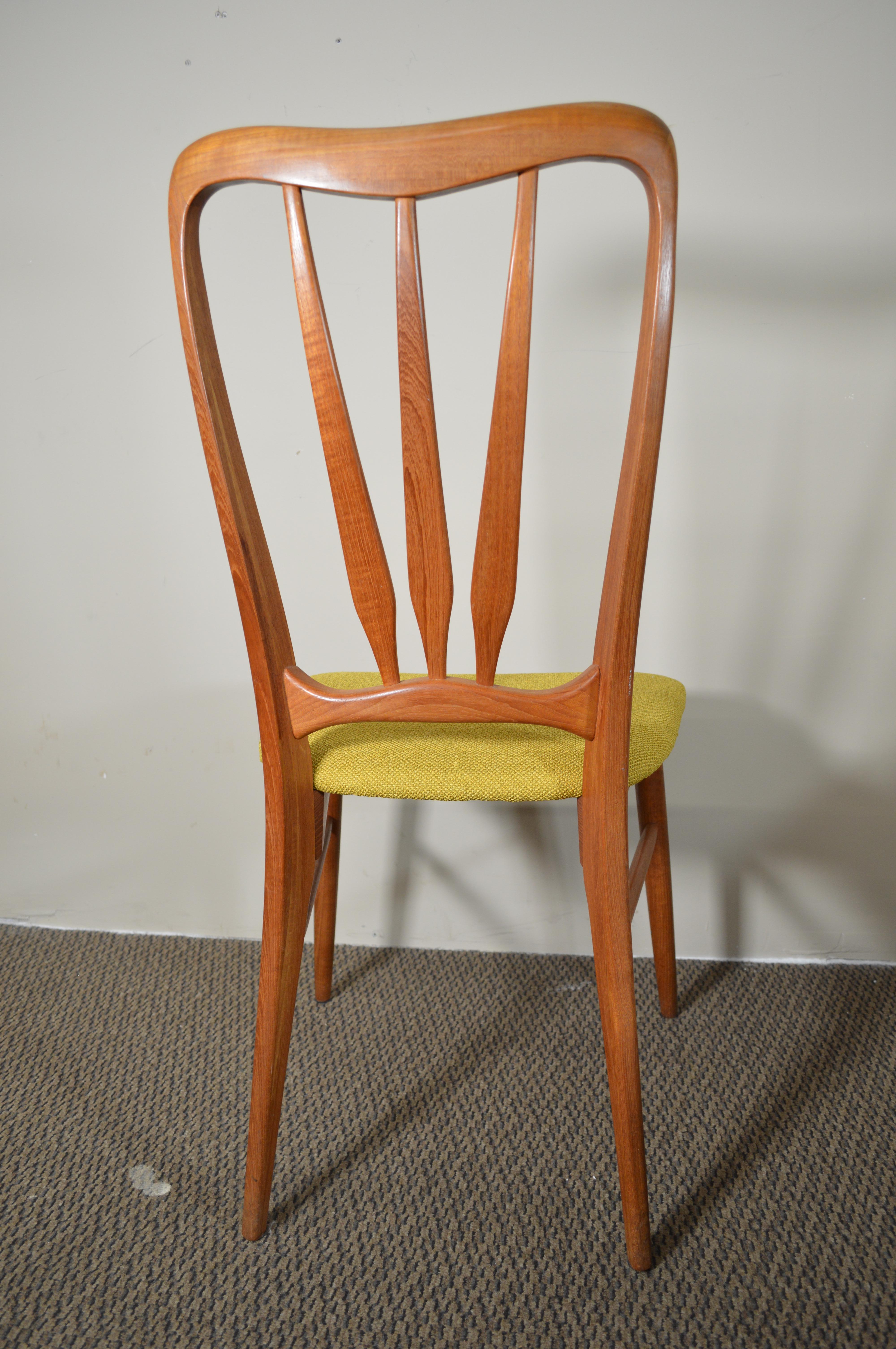 4 Midcentury Danish Modern Teak Dining Ingrid Chairs by Koefoeds Hornslet In Good Condition For Sale In Norcross, GA