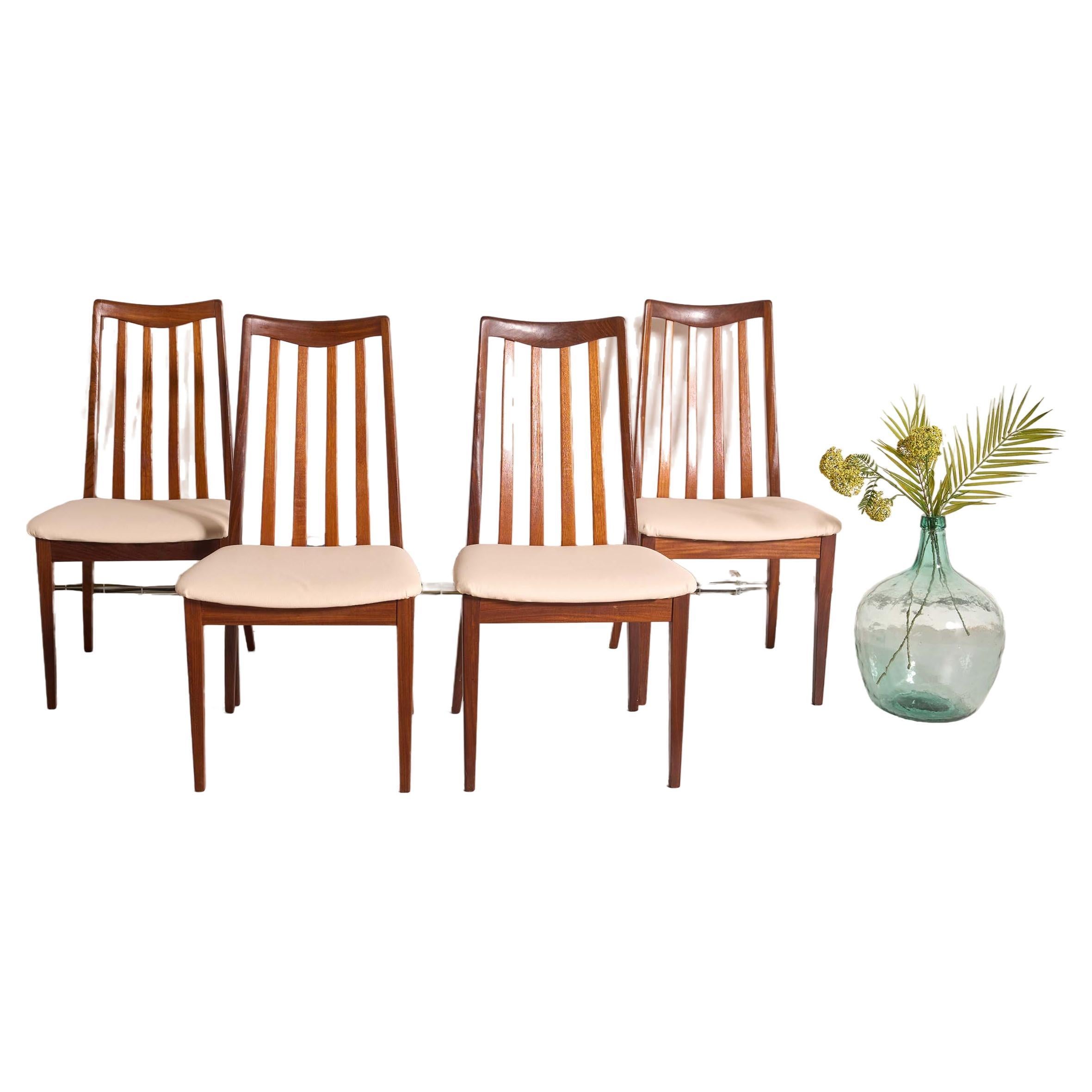 4 mid century G Plan dining chairs