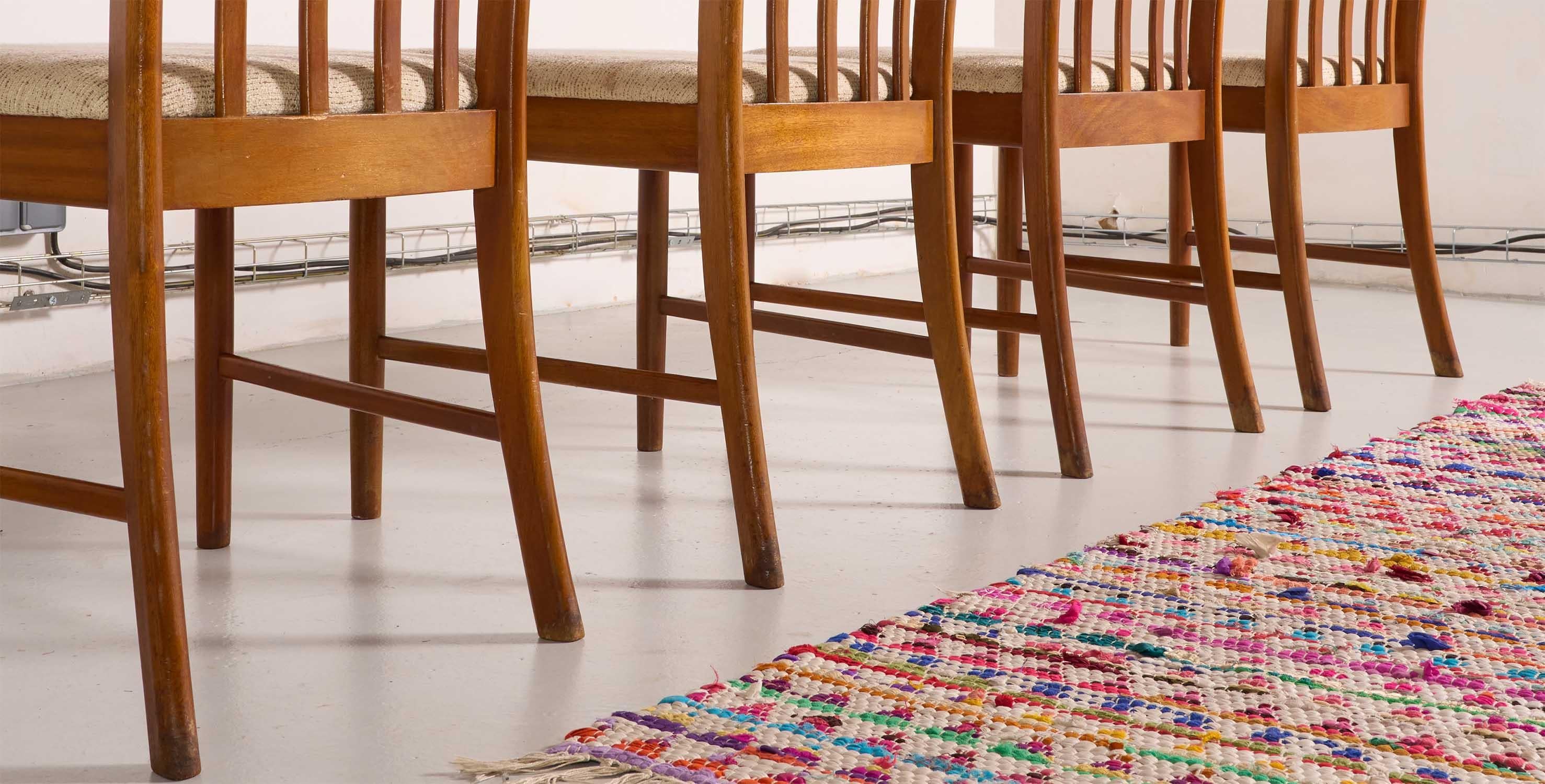 4 Mid Century MCintosh dining chairs, Scandinavian style For Sale 4