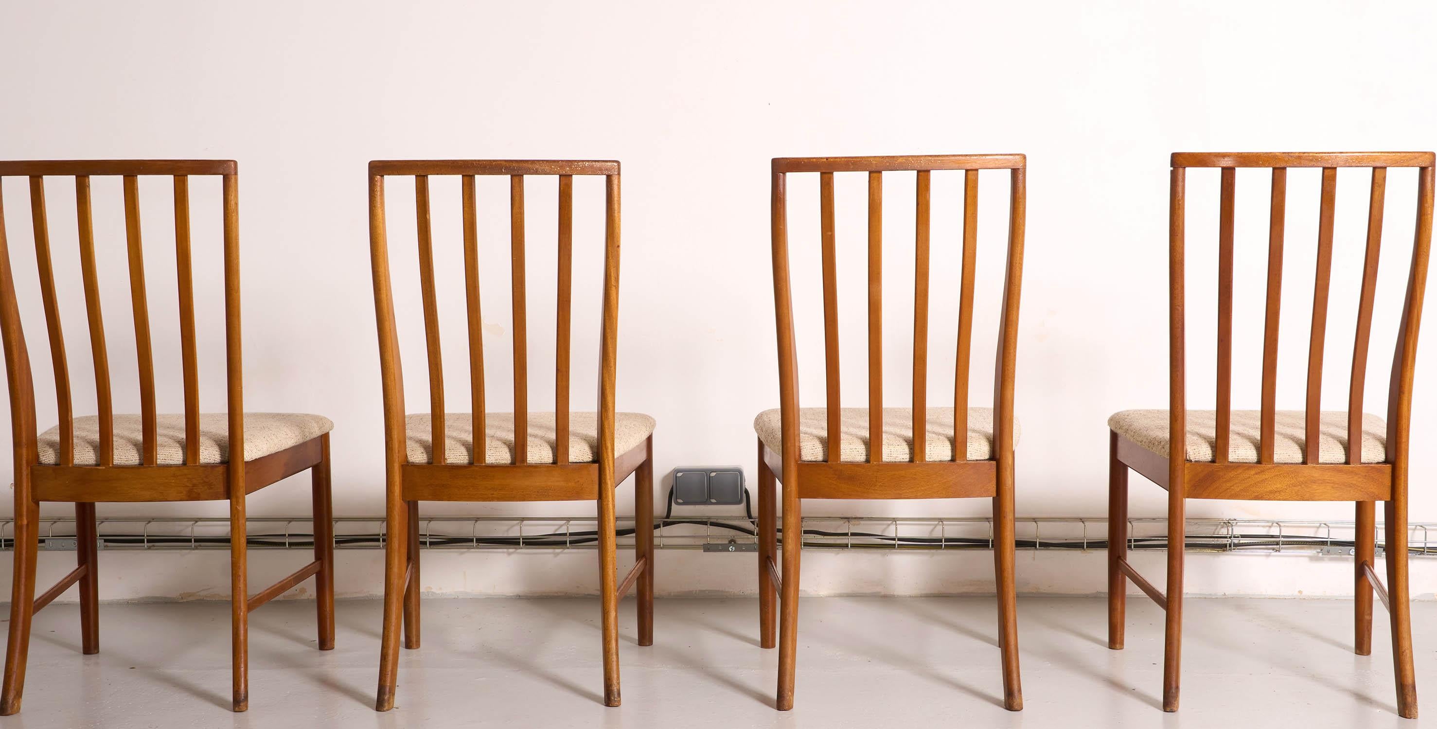 English 4 Mid Century MCintosh dining chairs, Scandinavian style For Sale