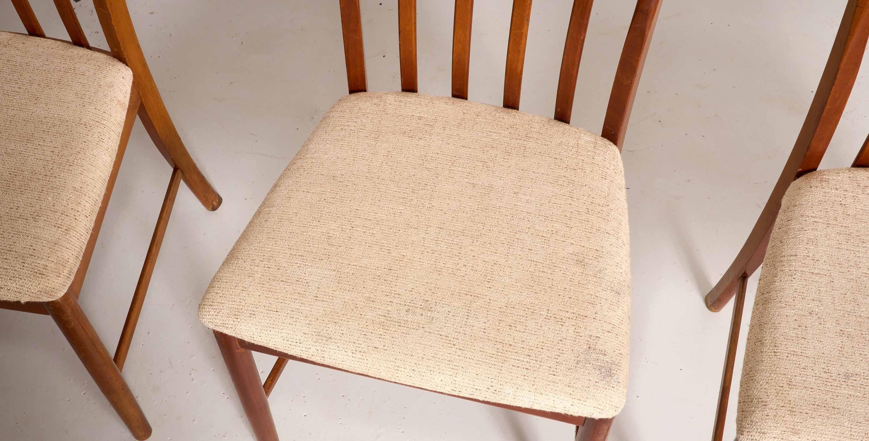 Teak 4 Mid Century MCintosh dining chairs, Scandinavian style For Sale