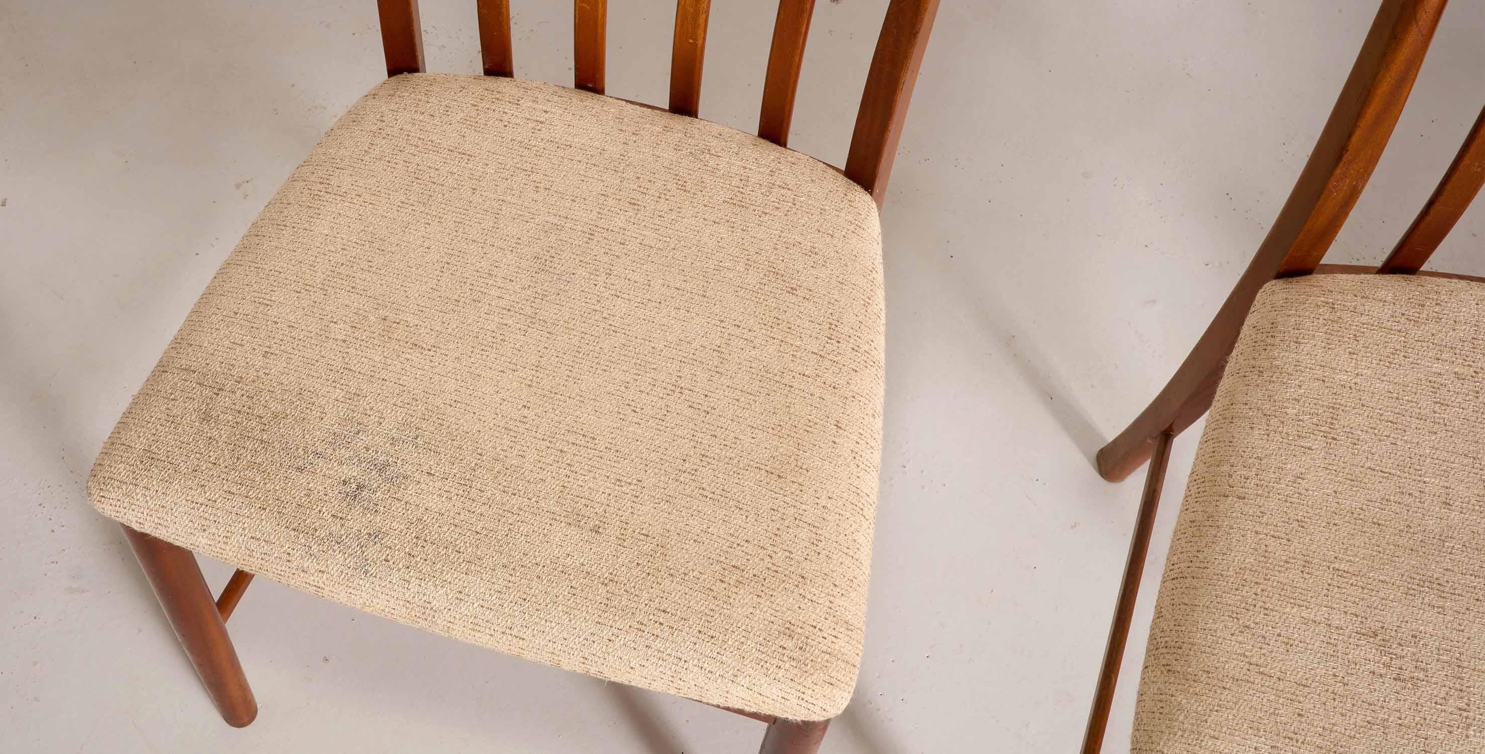 4 Mid Century MCintosh dining chairs, Scandinavian style For Sale 2