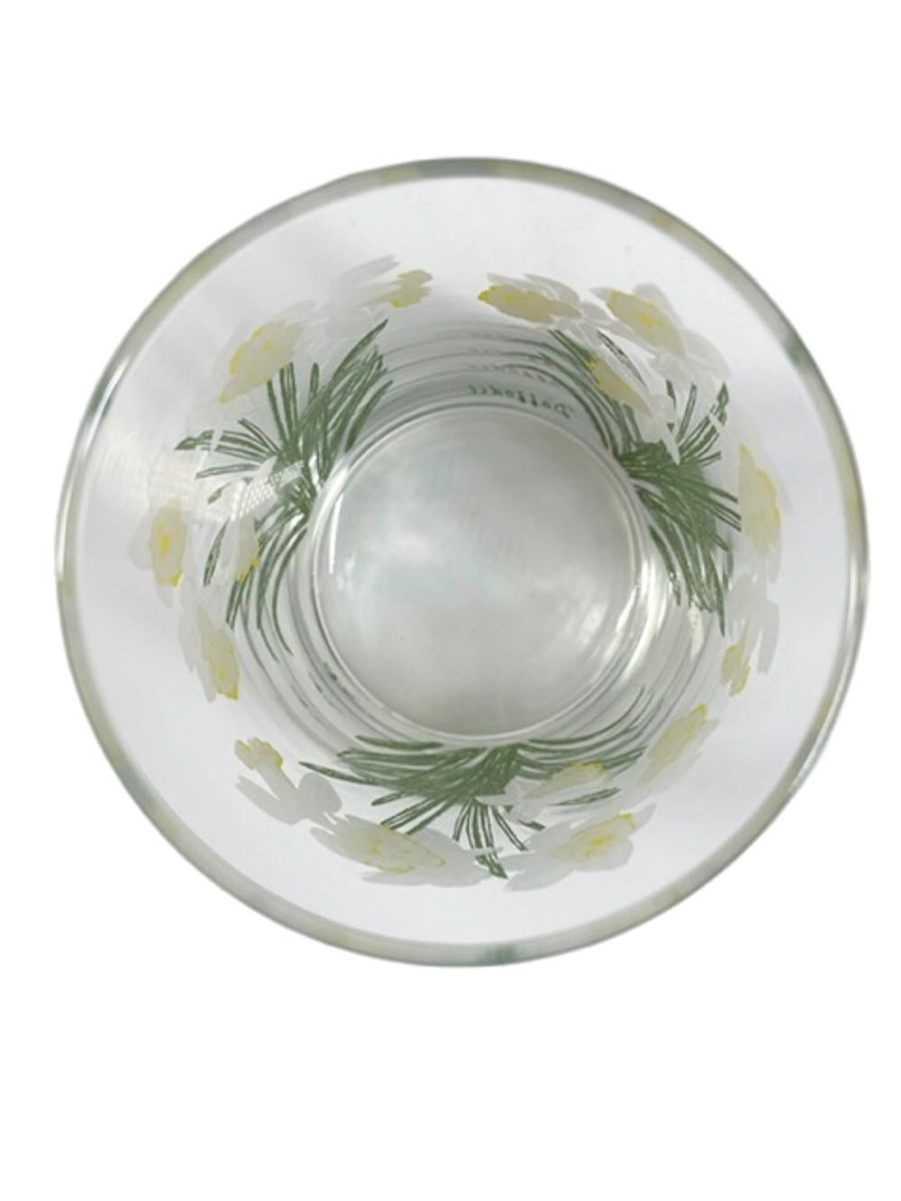 American 4 Mid-Century Modern, Cera Glass Daffodil Rocks Glasses For Sale