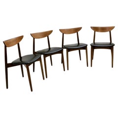 4 Mid-Century Modern Danish Dining Chairs by Harry Ostergaard