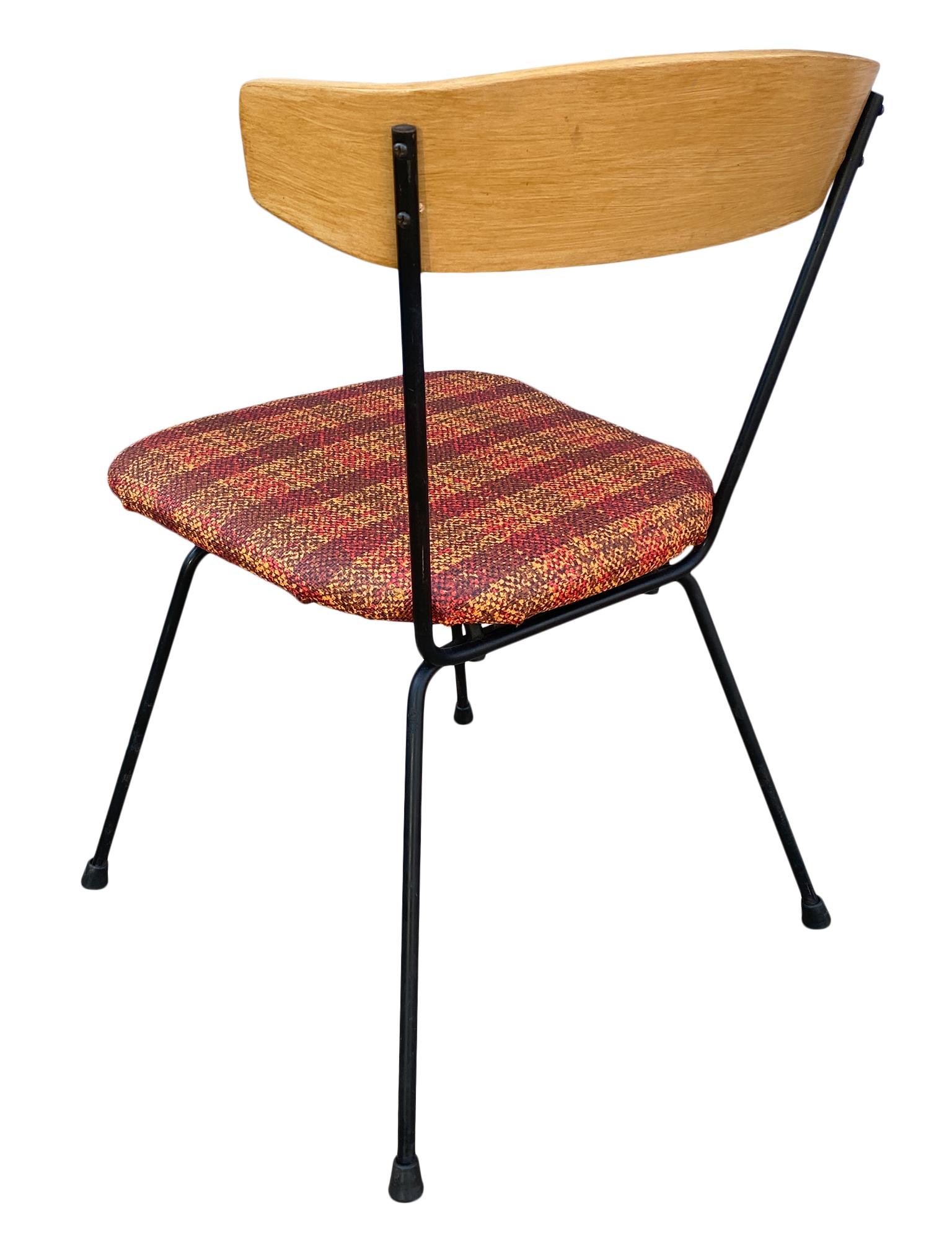 Mid-20th Century 4 Mid-Century Modern Iron and Birch Dining Chair Clifford Pascoe For Sale