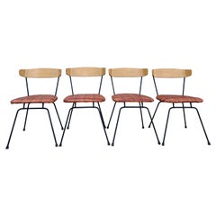 4 Mid-Century Modern Iron and Birch Dining Chair Clifford Pascoe