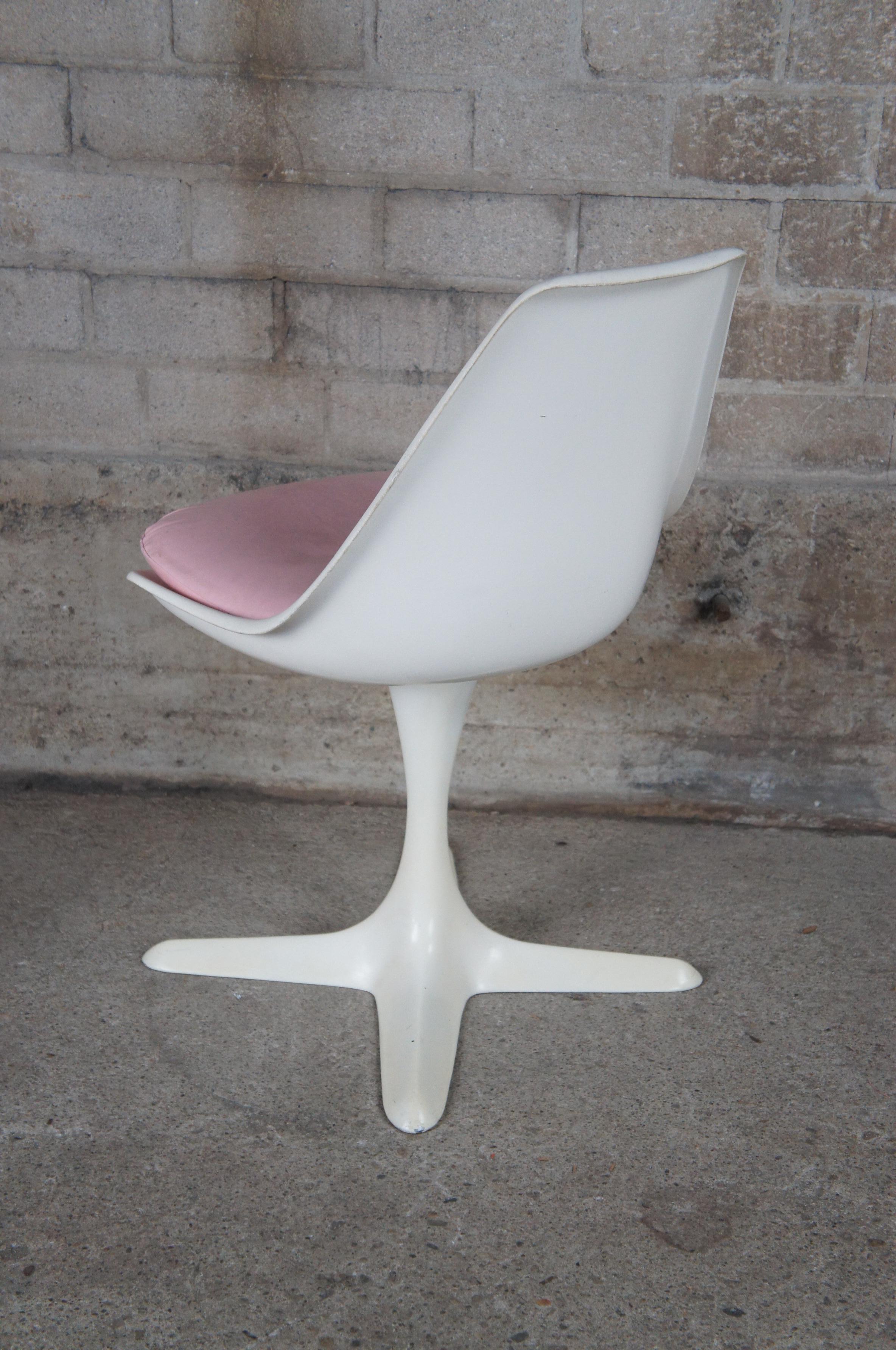 4 chaises de salle à manger Tulip Star Shell modèle 115 de Maurice Burke, mi-siècle moderne  en vente 1