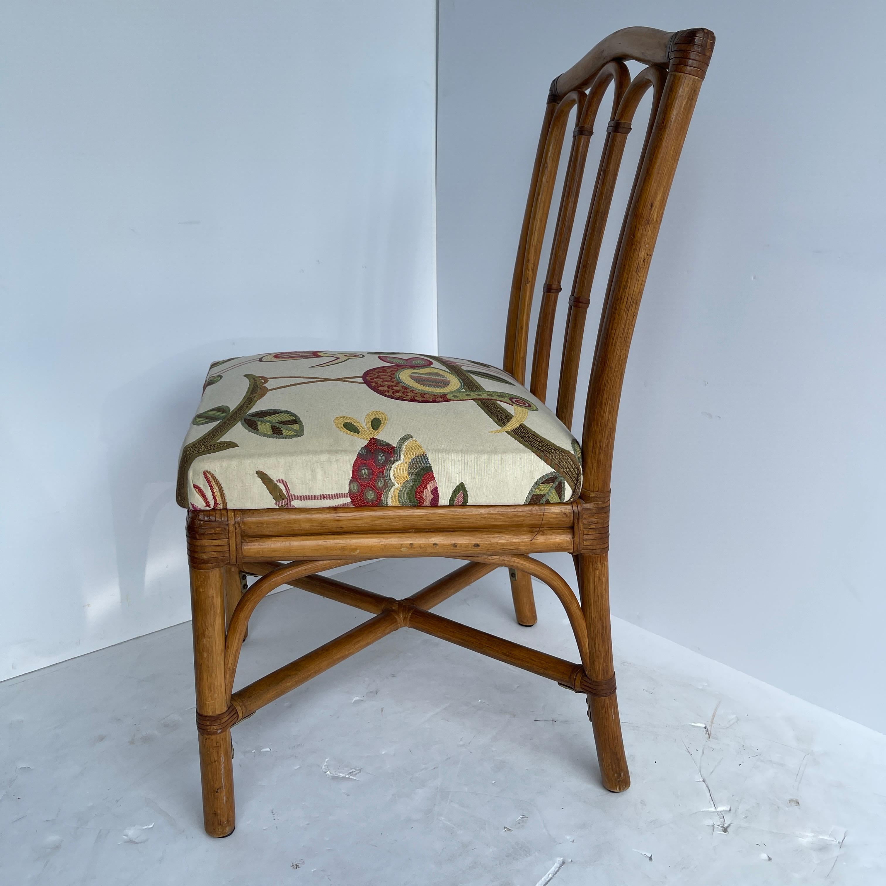 Mid-Century Modern Rattan Dining Chairs, Set of Four 7