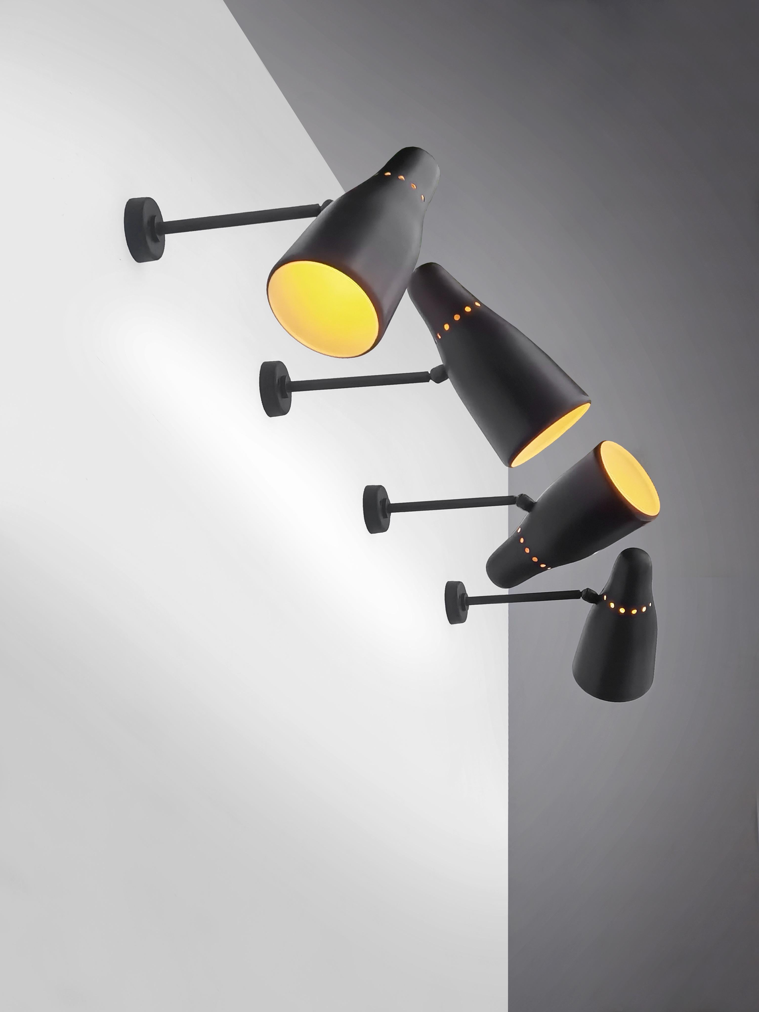 4 APARATOS DE PARED MODERNOS DEL MEDIO SIGLO by JACQUES BINY ed. LUMINALITE Francia 1950 en venta 1