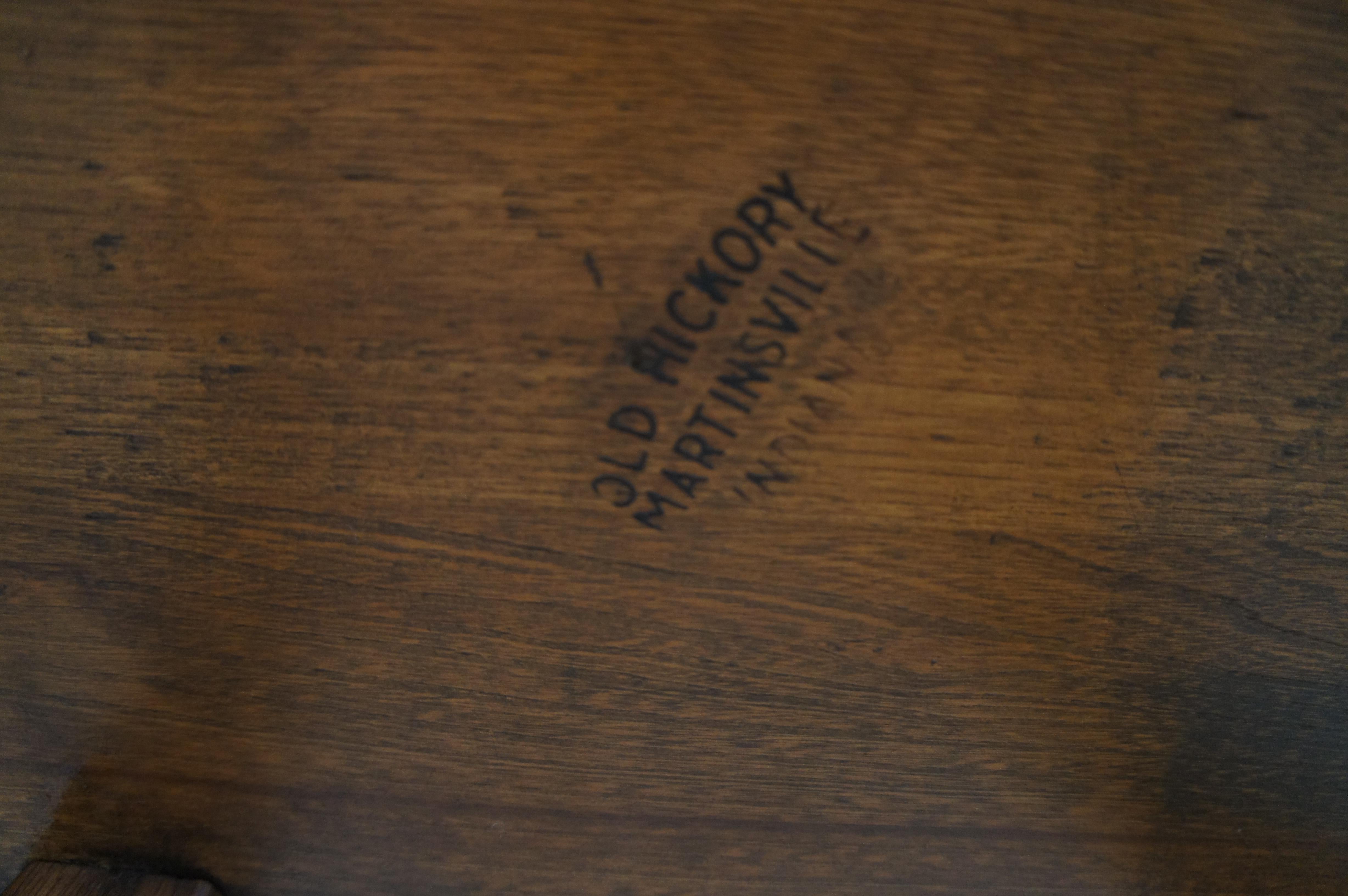 4 Mid Century Old Hickory Furniture Company Oak Counter Bar Stools 5