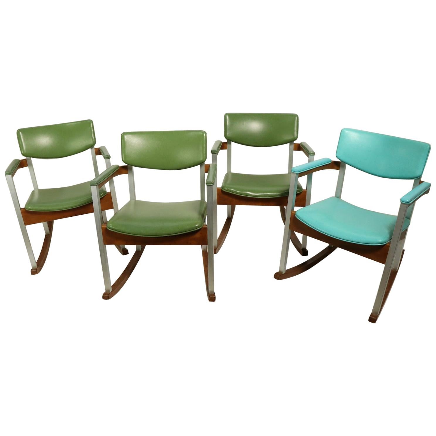 4 Mid Century Rocking Chairs by Thonet
