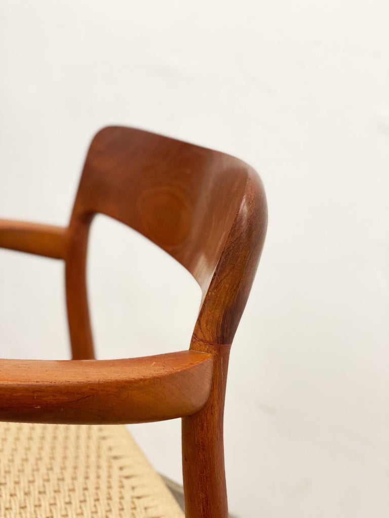 4 Mid-Century Teak Dining Chairs #56 by Niels O. Møller for J. L. Moller For Sale 8