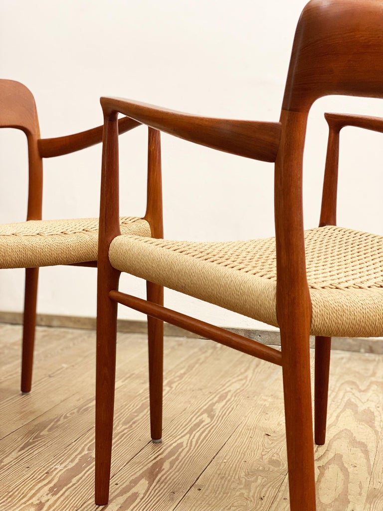 Mid-20th Century 4 Mid-Century Teak Dining Chairs #56 by Niels O. Møller for J. L. Moller For Sale