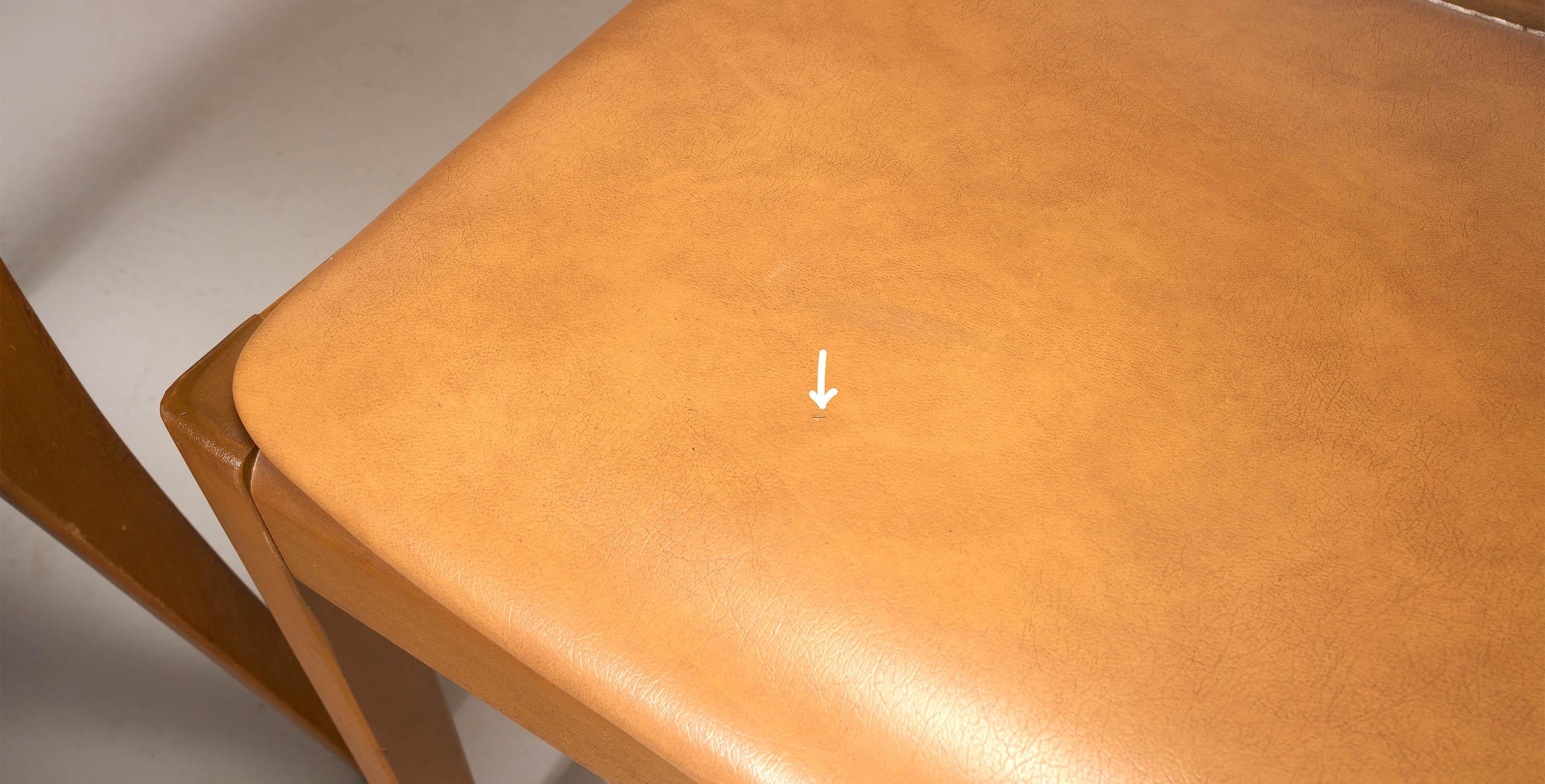 English 4 mid century teak dining chairs