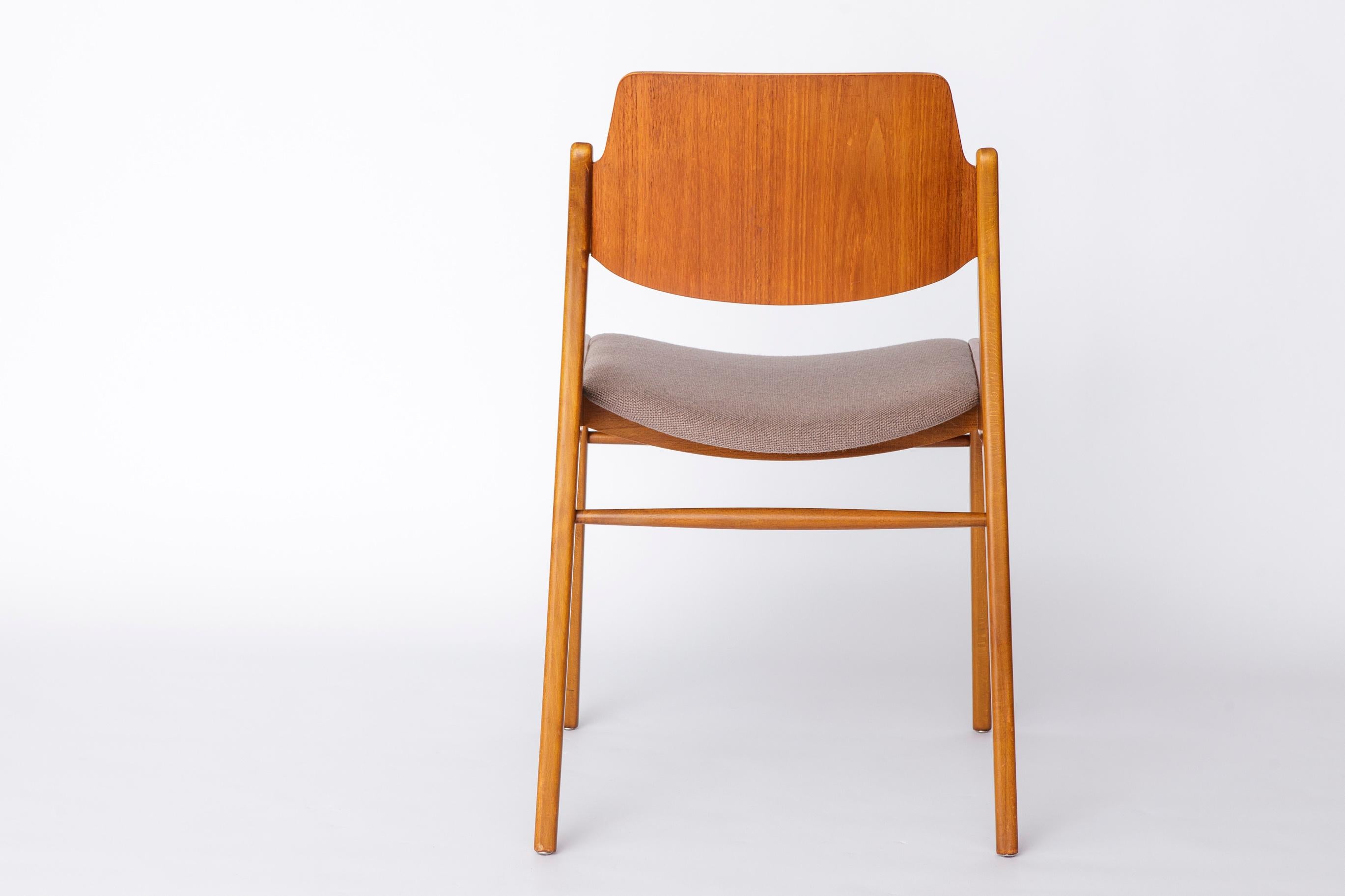 Mid-Century moderno 4 sedie da pranzo in teak di metà secolo, Hartmut Lohmeyer per Wilkhahn, anni '60 in vendita