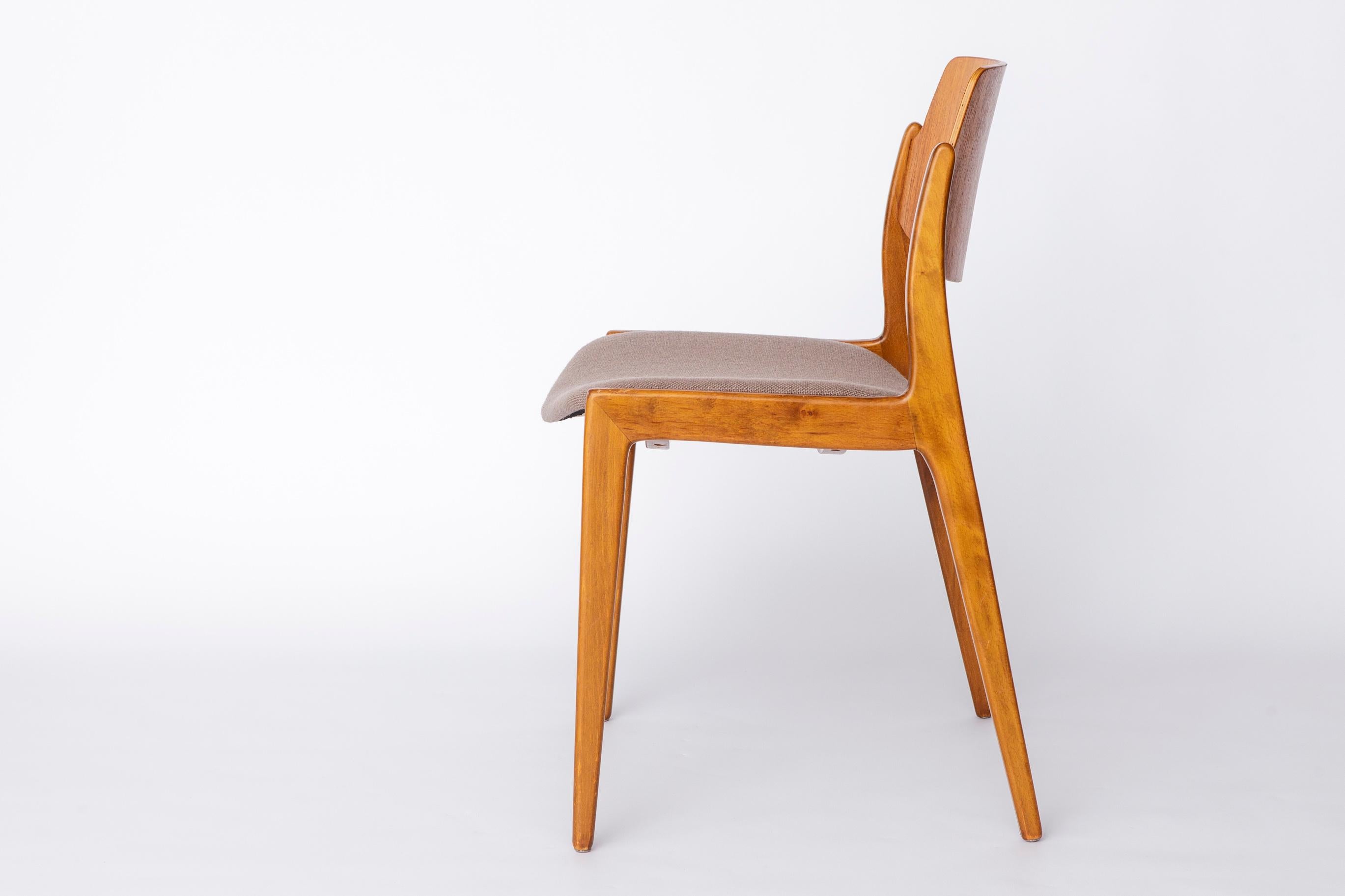 Tedesco 4 sedie da pranzo in teak di metà secolo, Hartmut Lohmeyer per Wilkhahn, anni '60 in vendita