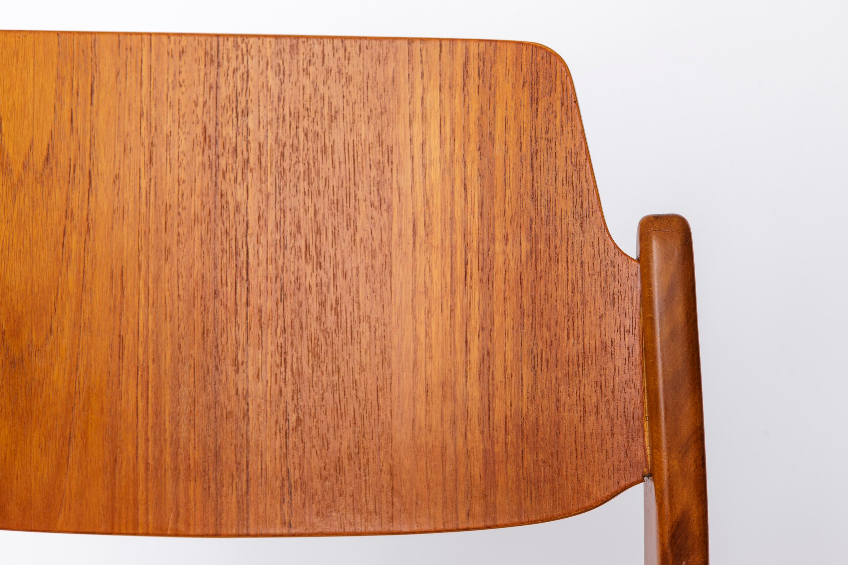 Teak 4 sedie da pranzo in teak di metà secolo, Hartmut Lohmeyer per Wilkhahn, anni '60 in vendita