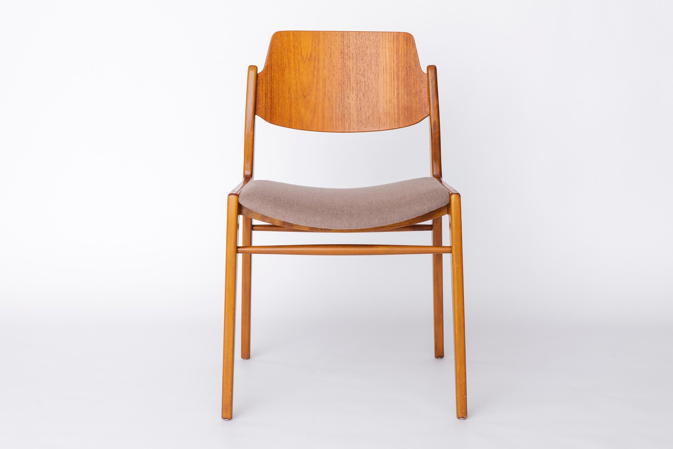4 sedie da pranzo in teak di metà secolo, Hartmut Lohmeyer per Wilkhahn, anni '60 in vendita 1