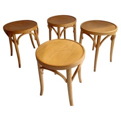4 tabourets de cuisine scandinave style Thonet, années 60