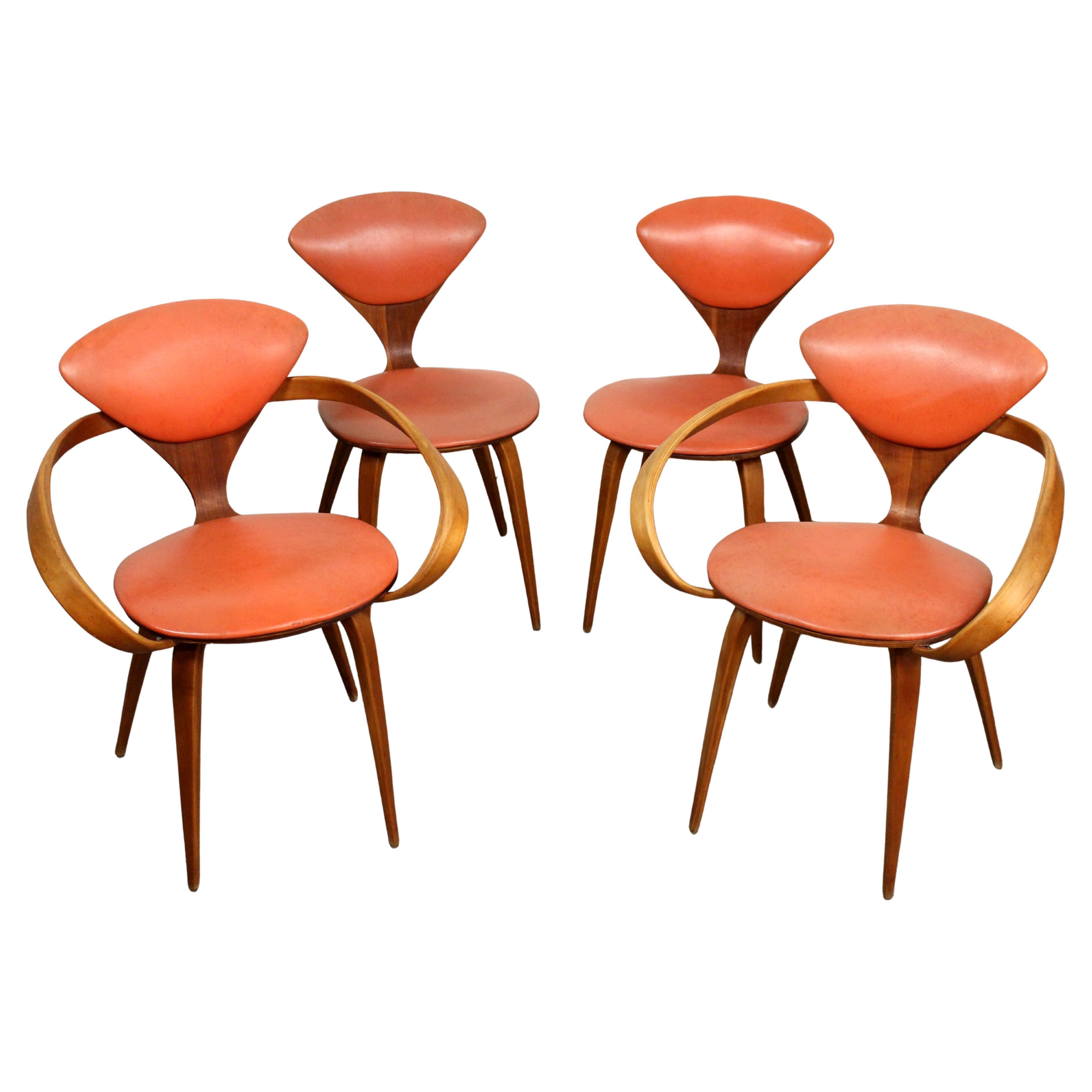 4 Mid-Century Vintage Norman Cherner Chairs by Plycraft