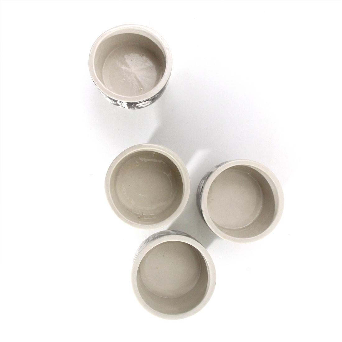 4 Midcentury Porcelain Cups ‘Uomini Illustri’ by Pietro Annigoni for Porcellane  3