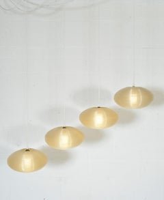 4 Midcentury Rotaflex Ceiling Pendant Lights by John & Sylvia Reid 1950s British